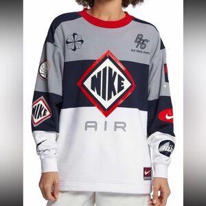 Nike Air Women's Motorcross Blue Ribbon Sports Crew Sweatshirt SZ.Small